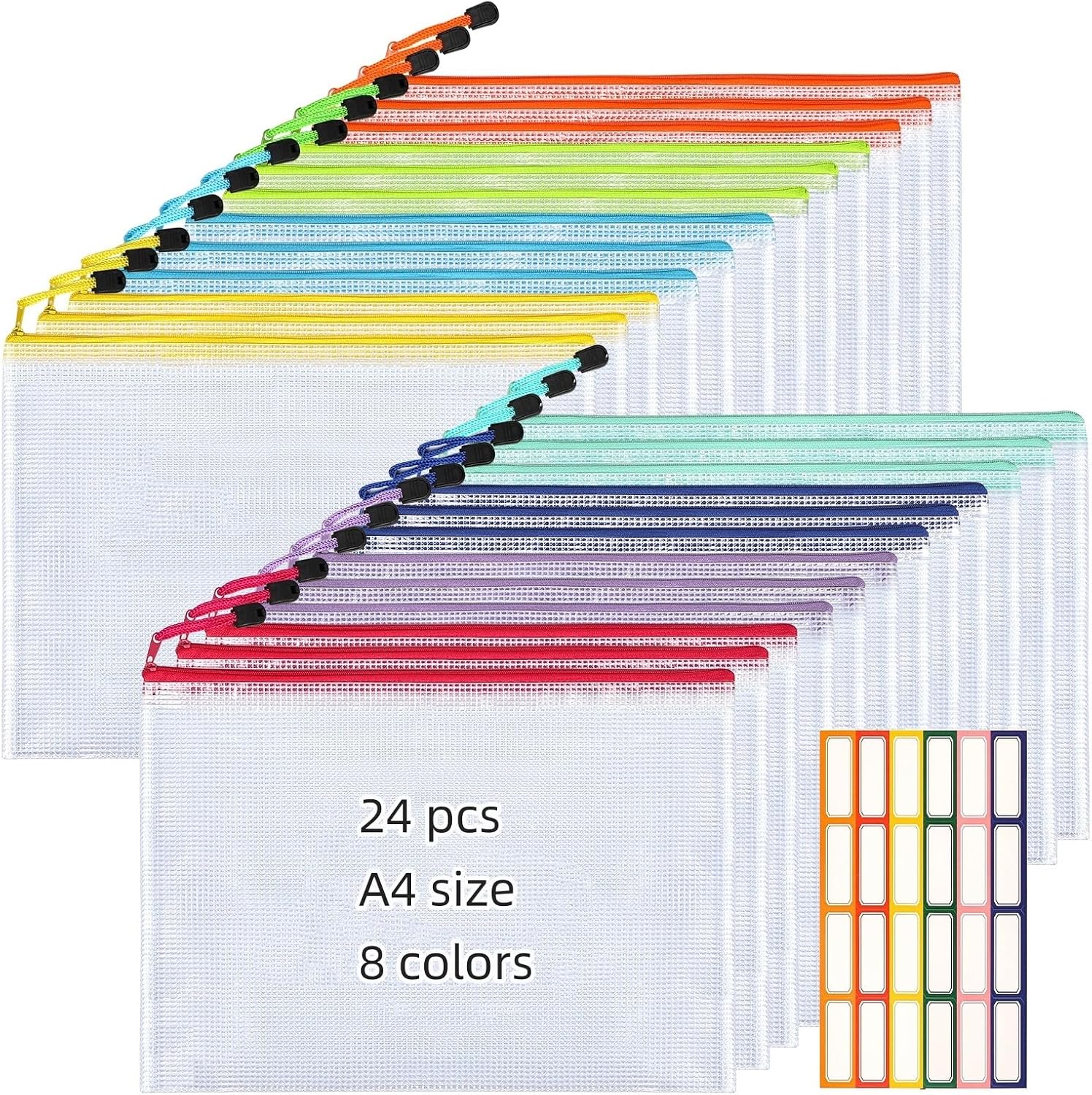 A4 mesh zipper pouch