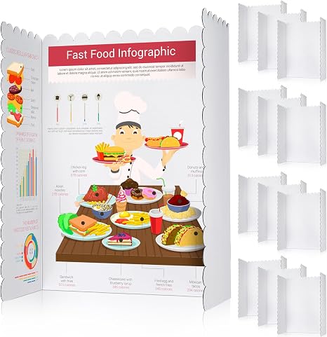 Tri-Fold Poster Board for Crafting, Presentations & Displays – Foldable and Sturdy Cardboard Display Board
