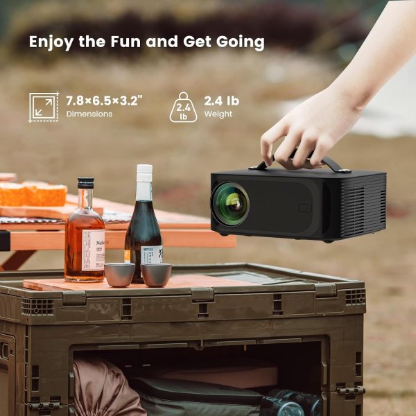 Portable 4K Projector with WiFi & Bluetooth