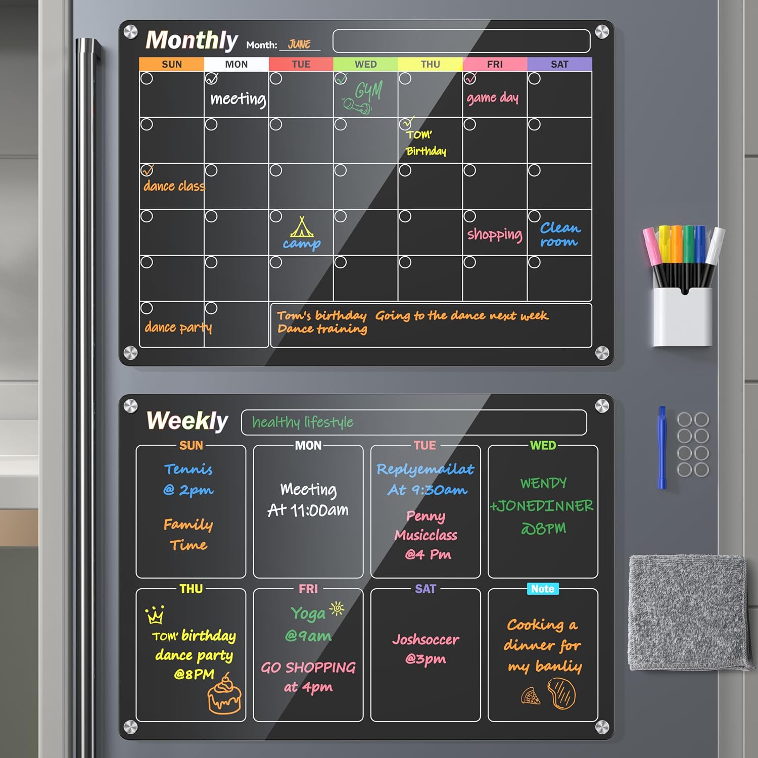 magnetic dry erase calendar