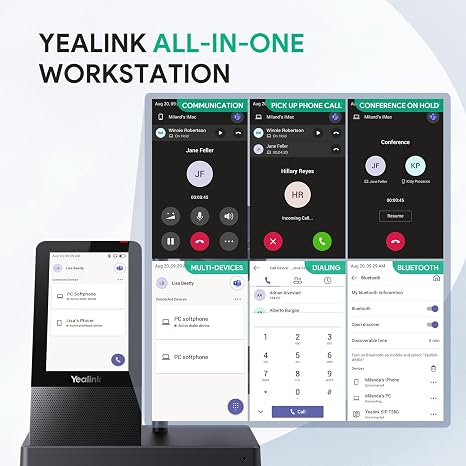 Yealink Bluetooth headset with DECT technology, noise cancelling, full-duplex speaker for Teams and.