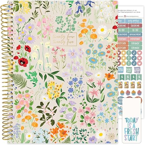 2024-2025 Academic Planner – Weekly & Monthly Layouts, Goal Setting, Habit Tracking, Inspirational Features, Soft Cover, 16 Designs Available