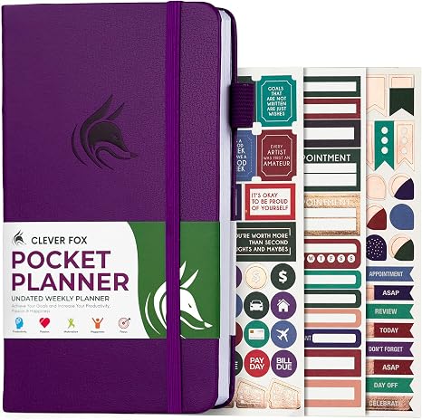 Portable Pocket Planner – Weekly Goal Planner for Productivity & Life Organization | Mini Organizer for On-the-Go Planning