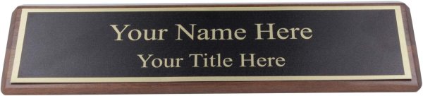Desk Name Plaque