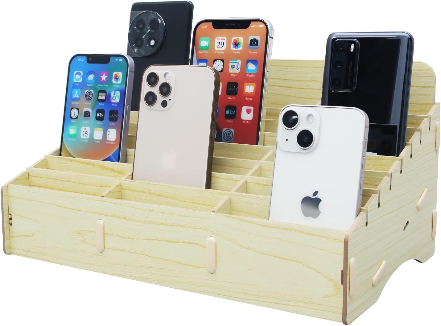 Wooden Cell Phone Storage Box