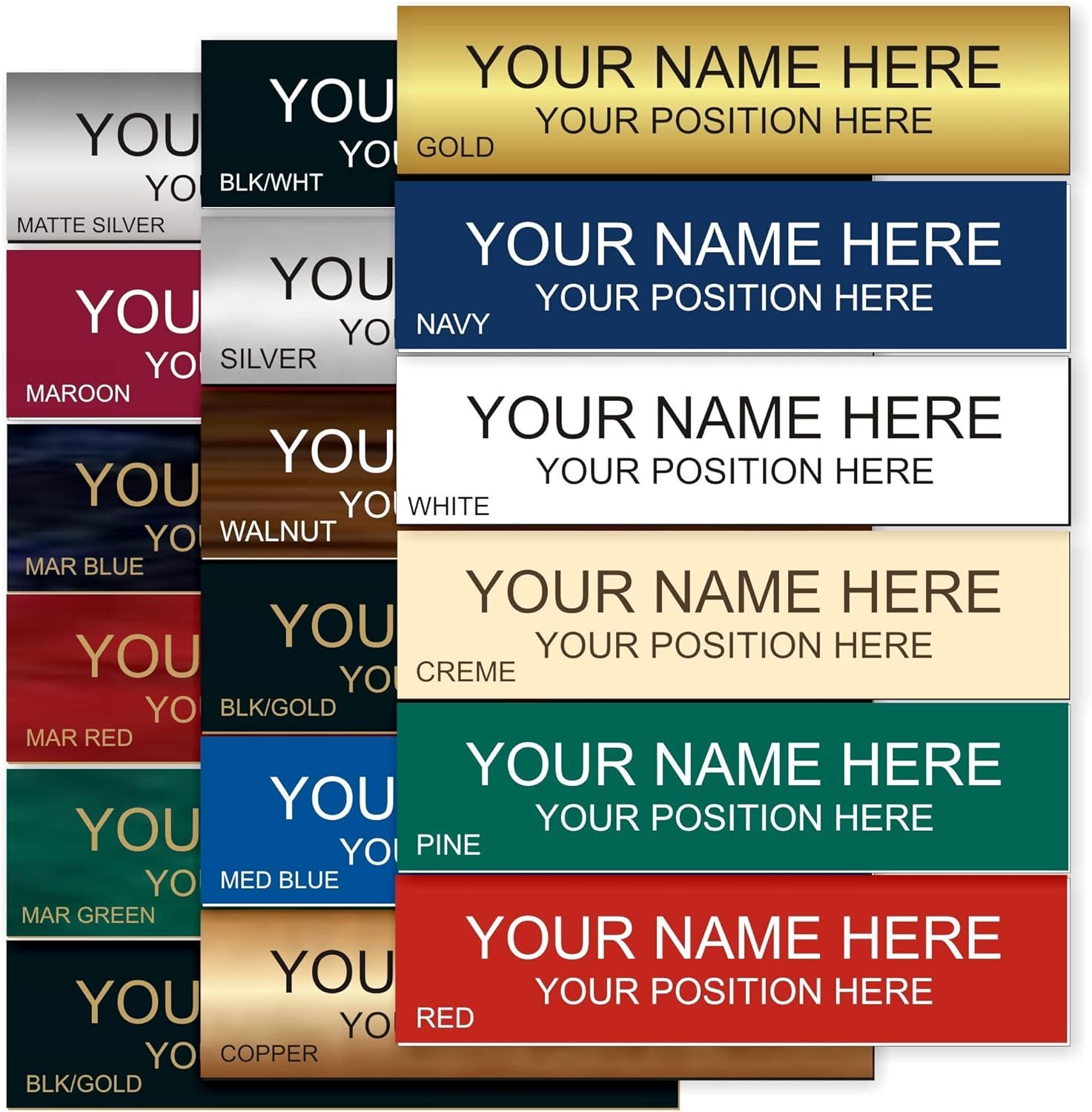 Office desk name plates