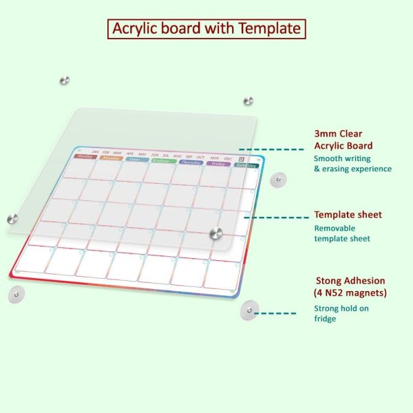 Acrylic Refrigerator Calendar