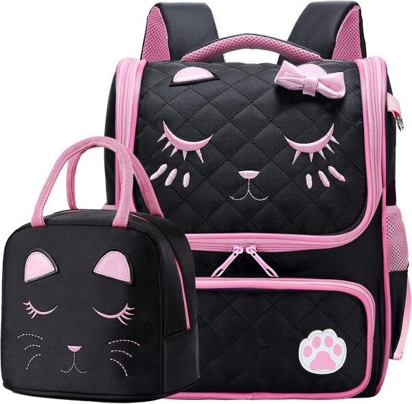 Cute Backpack for Girls – Stylish School Backpack with Matching Lunch Bag for Daily Use