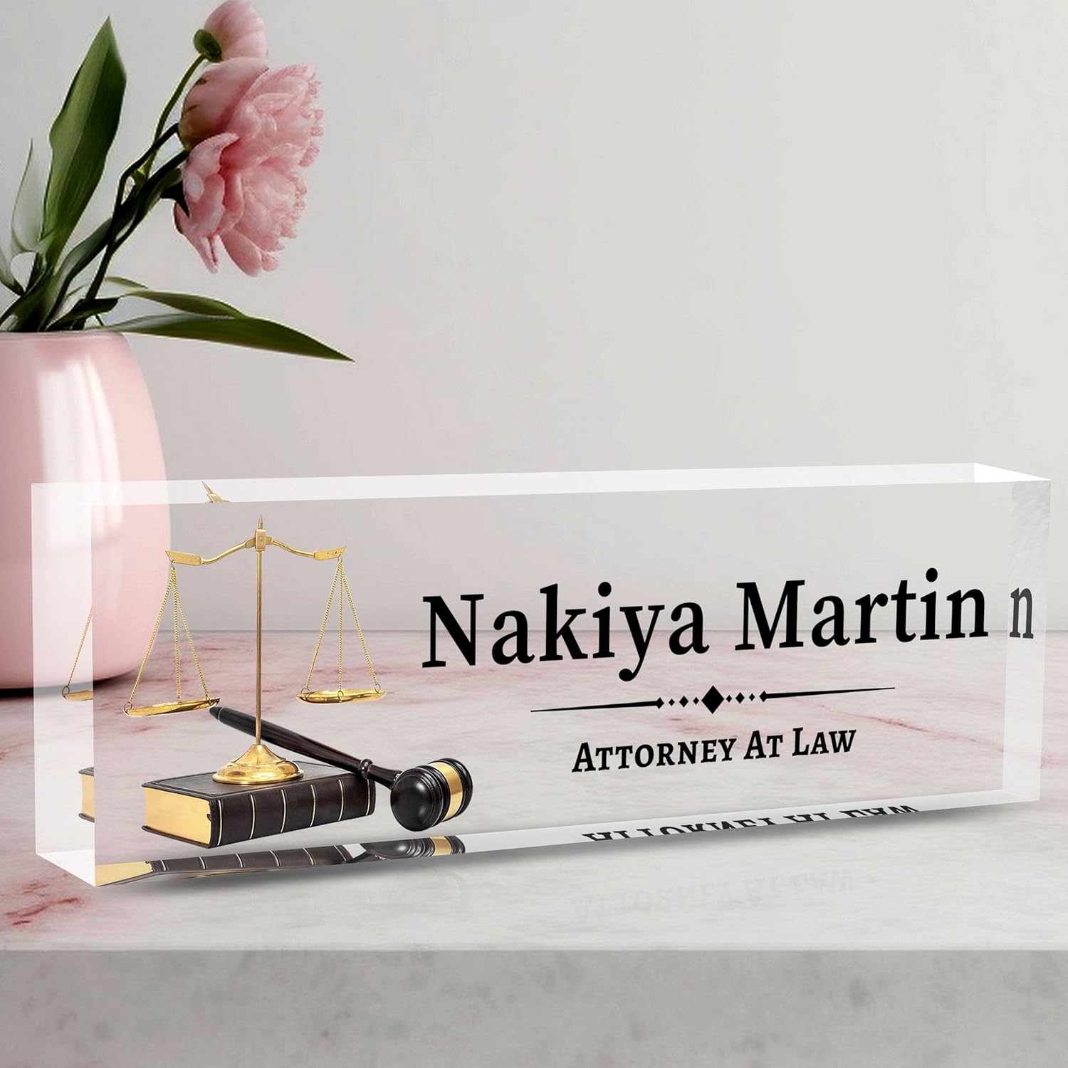 custom lawyer desk name plate