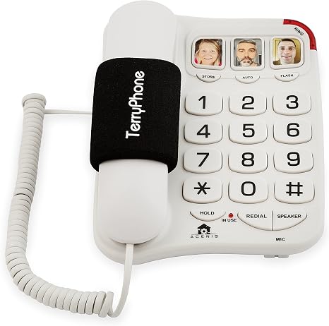 Big Button Phone for Seniors with Memory Keys, Amplified Volume, and Flashing Light