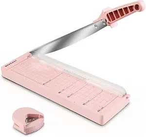 Paper Trimmer – Heavy Duty Guillotine Cutter for Crafting, 8-Sheet Capacity, Safety Features, Portable & User-Friendly Design