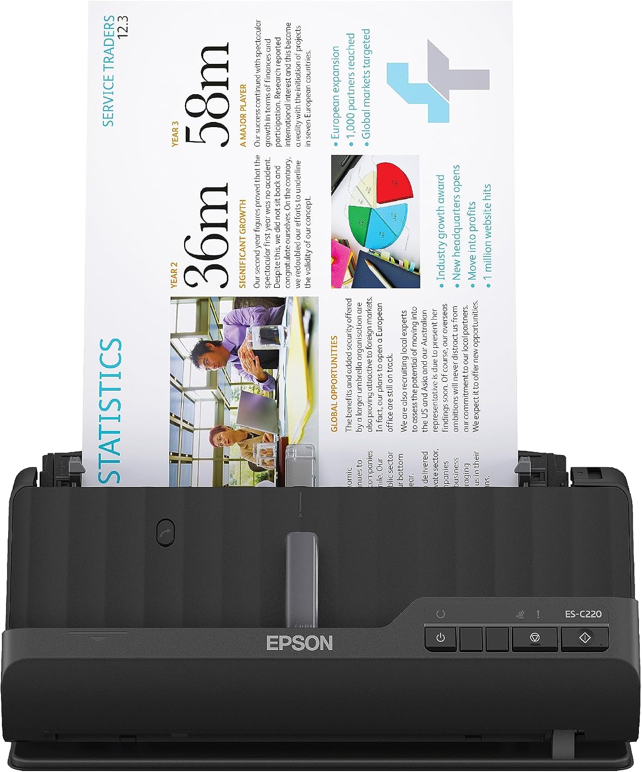 Compact Document Scanner – Fast and Efficient Double-Sided Scanning with 20-Page Auto Document Feeder and Versatile Scanning Capabilities