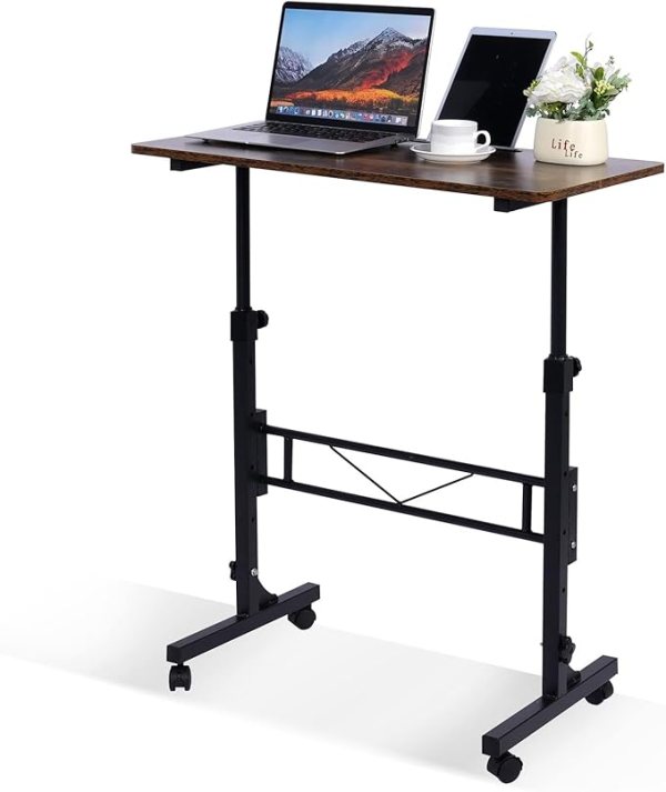 Rolling Desk Adjustable Height