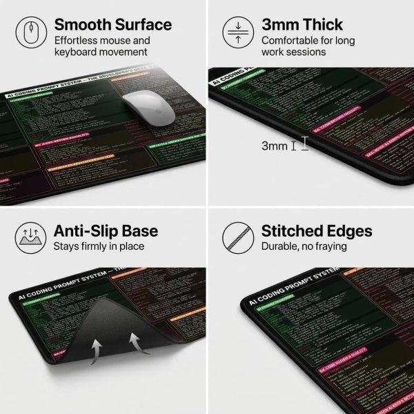 coding cheat sheet desk mat