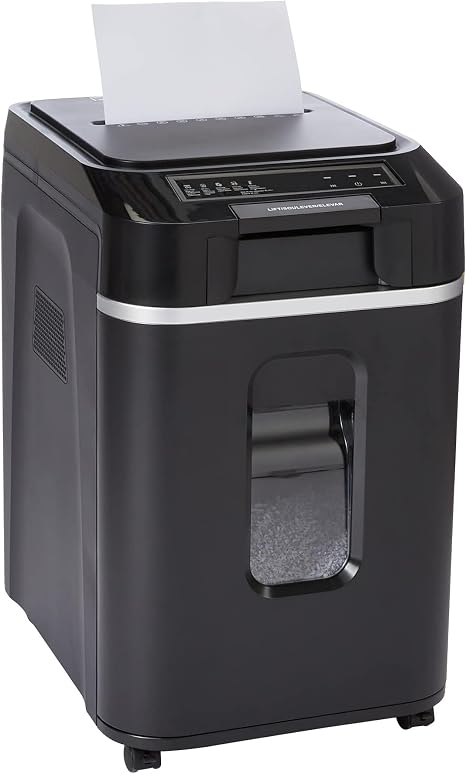 6-Sheet Security Shredder – Cross-Cut Paper Shredding, Auto & Manual Feed, 8.5 Gallon Bin