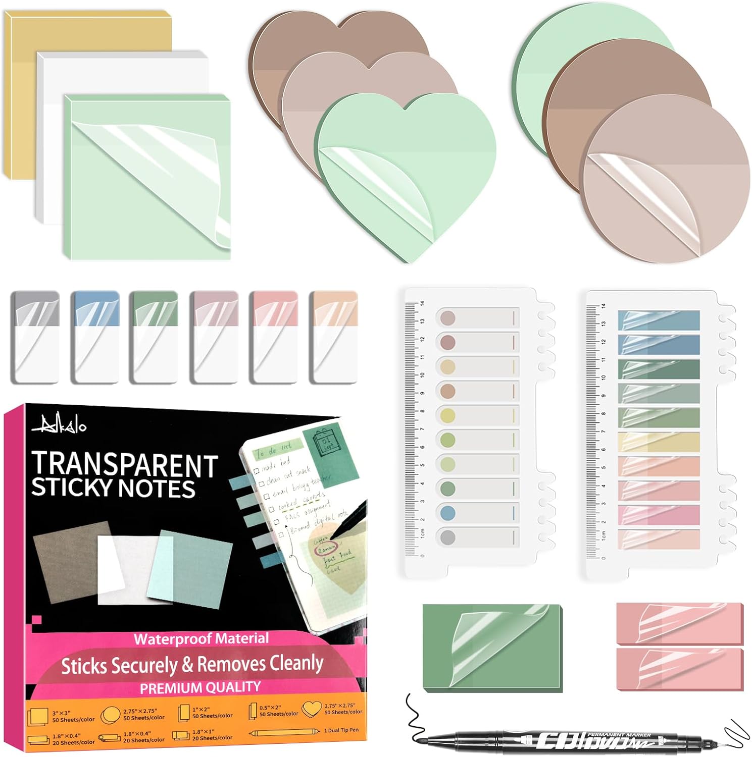 1120 Transparent Sticky Note Sheets