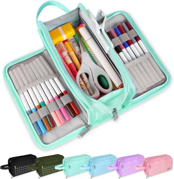 Large Pencil Case Organizer for School and Office Supplies – Multi-Purpose Storage Bag for Pens, Markers, Erasers, and More