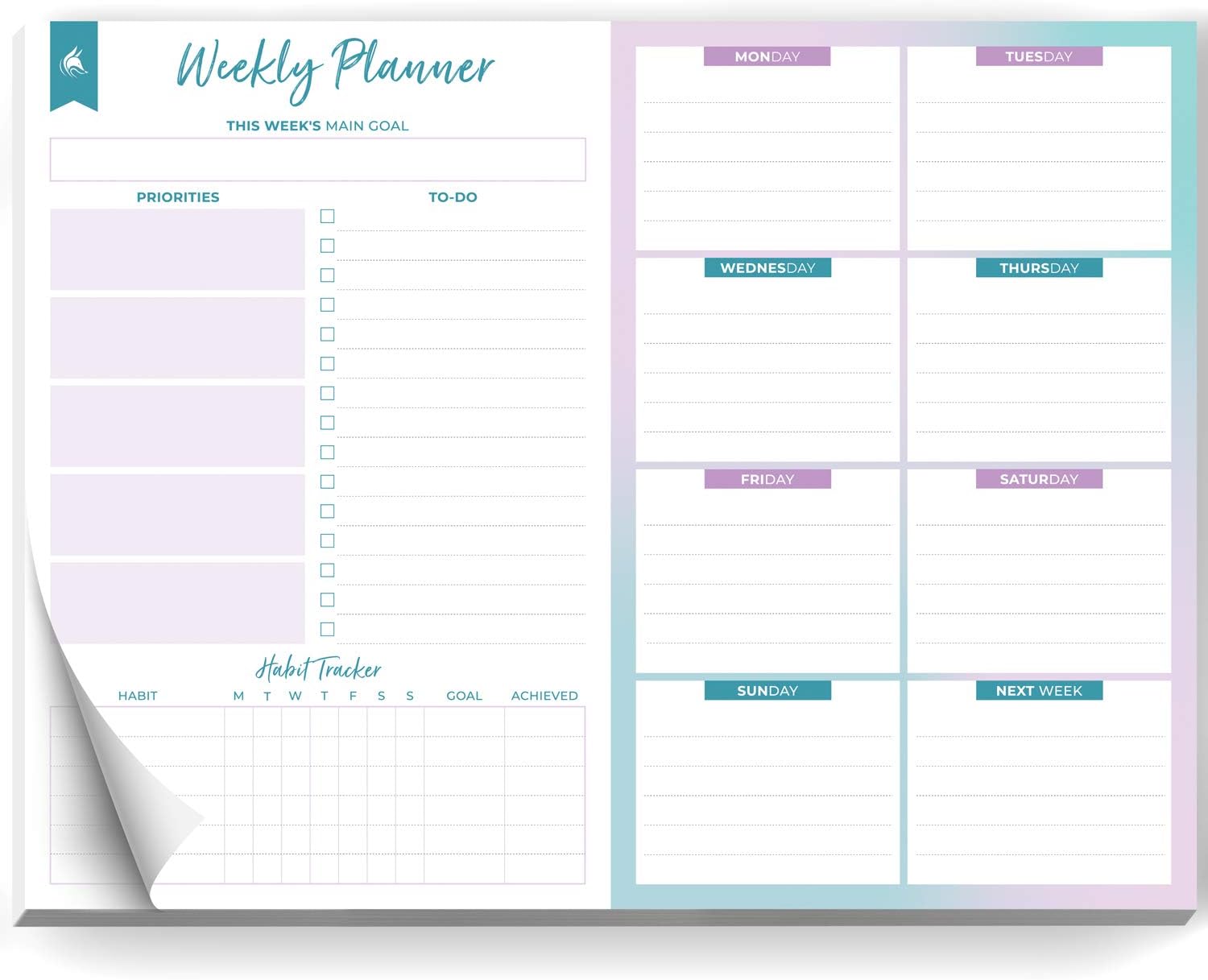 Weekly Desk Planner Pad