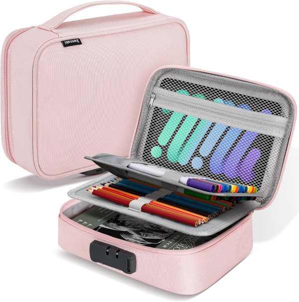 Large Capacity Pencil Case for School, Office & Travel – Multi-Compartment Organizer for Pens, Pencils, Art Supplies & More