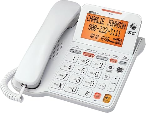 Reliable Digital Answering System Landline Phone with Caller ID, Extra-Large Tilt Display, and Corded Operation