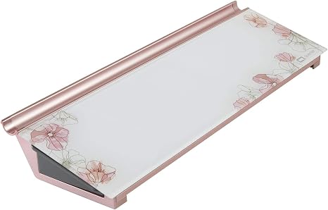 Glass Dry Erase Board – Sleek Desktop Glass Whiteboard for Office & Home Use with Hidden Storage and Accessories