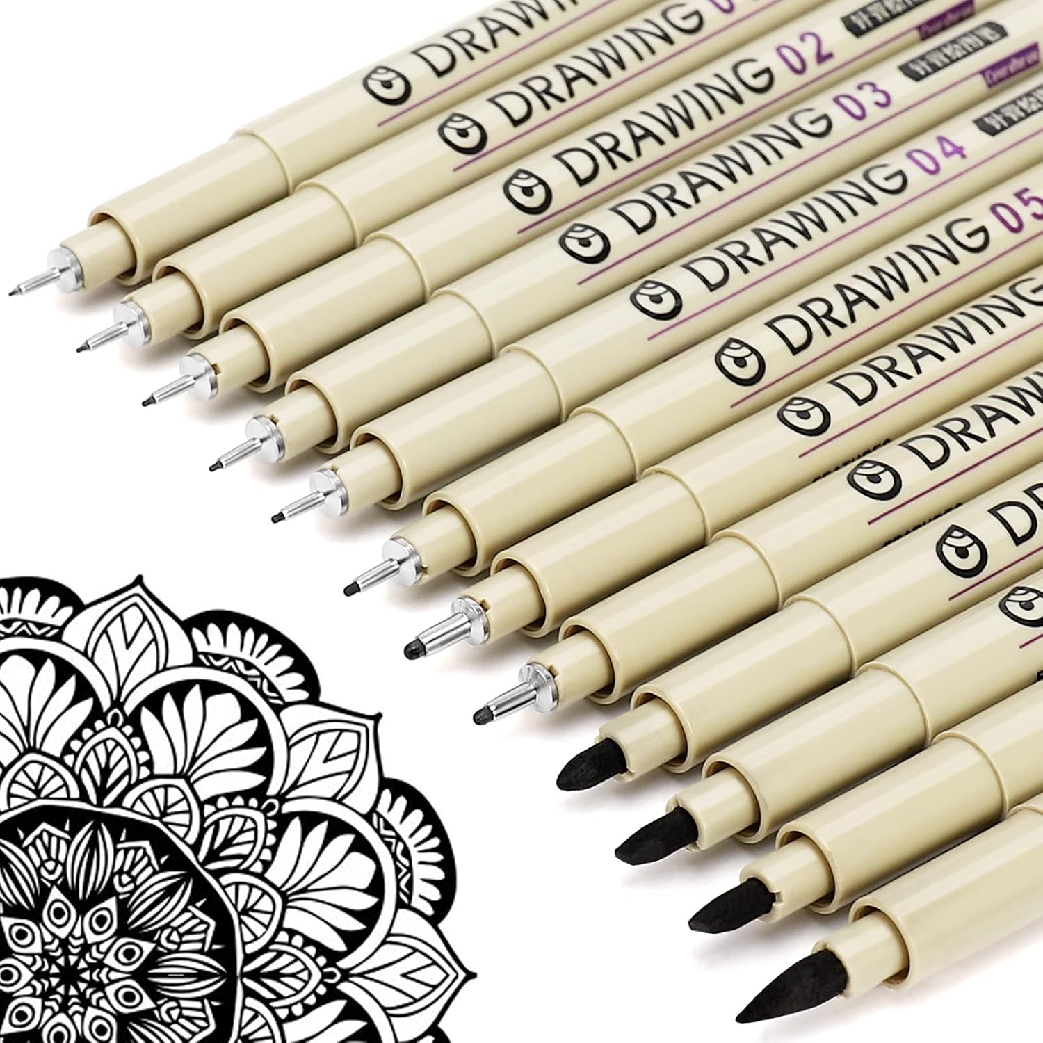 Drawing Art Pens – 12 Premium Black Fine Liner Pens for Sketching, Drawing, and Writing