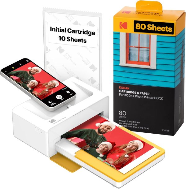 4PASS Instant Photo Printer – 4×6″ Prints, 50 Sheets Bundle