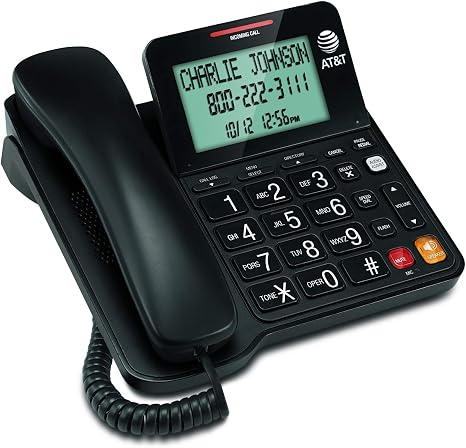 Corded Phone with Caller ID, Extra-Large Buttons, Speakerphone, and Audio Assist for Enhanced Usability