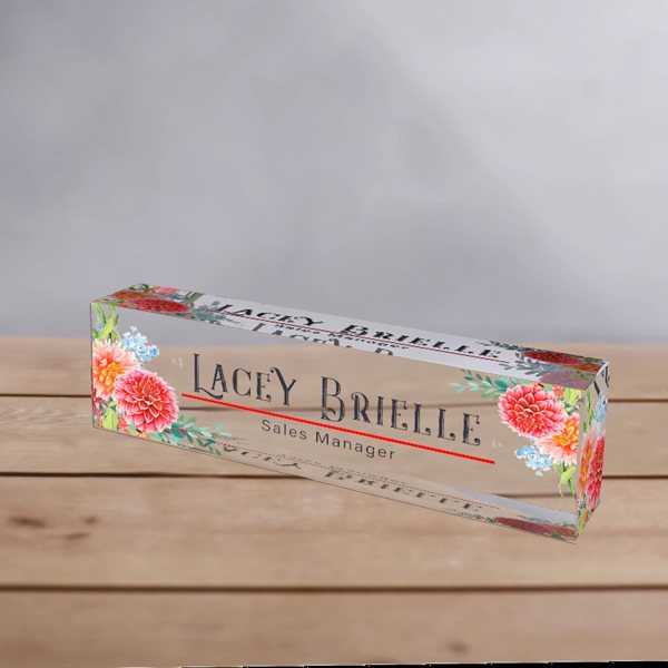 Custom Acrylic Desk Nameplate