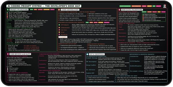 coding cheat sheet desk mat