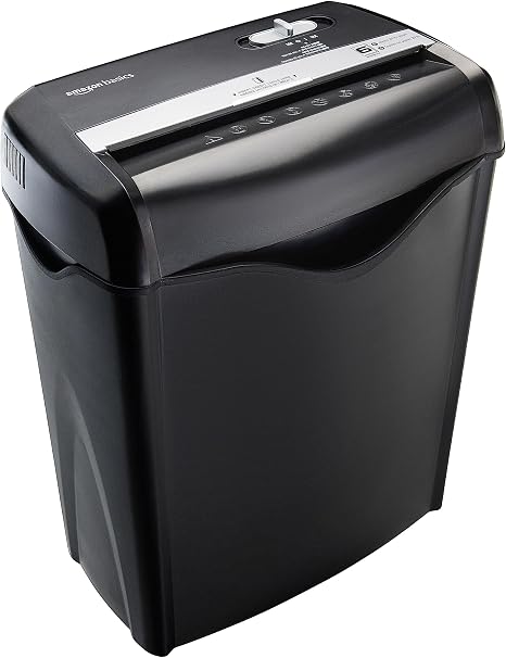 6-Sheet Cross-Cut Credit Card Shredder for Home or Office Use, Auto Start, and Overheat Protection