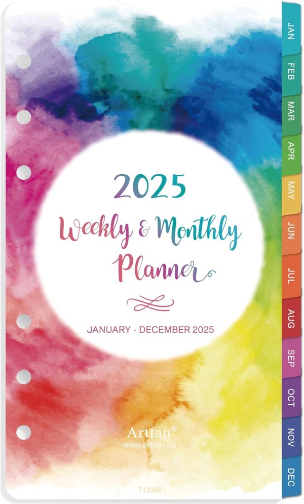 2025 Planner Refill Inserts – Monthly and Weekly Planner Pages with To-Do Lists, Holidays, Contacts, and Yearly Overview for Organizers and Binders