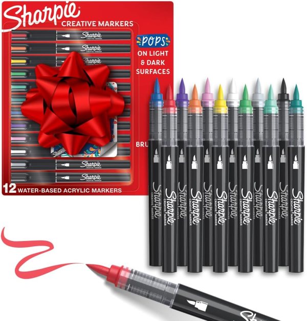 Acrylic Markers Set of 12 – Vibrant, No-Bleed, Multi-Surface Creative Markers for Art, Crafts, & Drawing