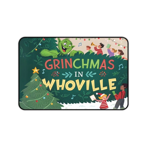 Festive Desk Mat – Christmas Office Decor, Large Gaming Mouse Pad, Christmas Gift for Desk Setup
